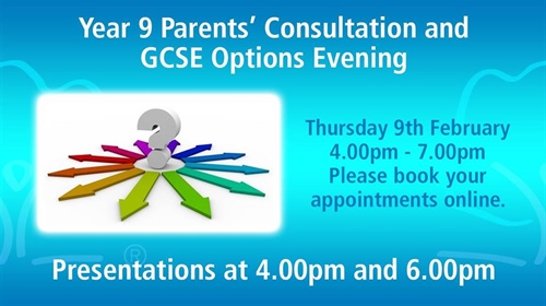 Year 9 Parents' and Options Evening
