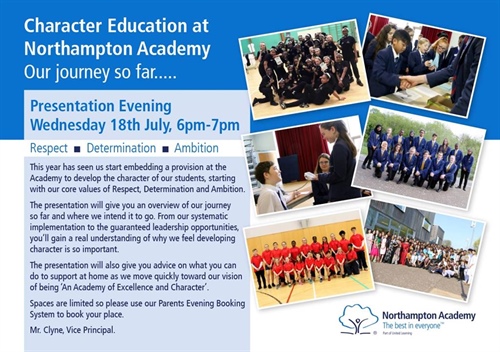 Character Education Presentation Evening